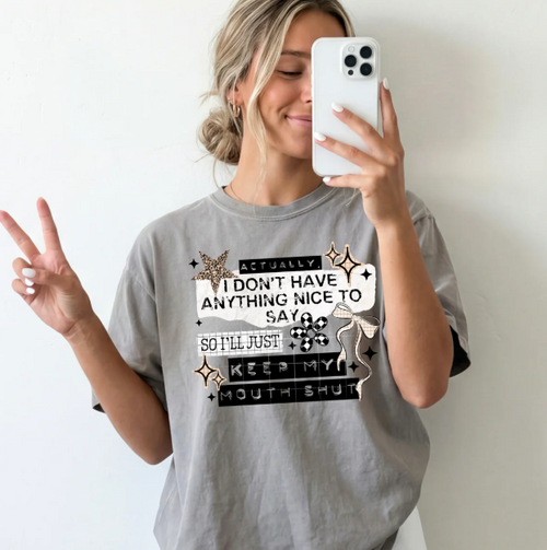 Actually I Don't Have Anything Nice to Say Graphic Tee Anchored Grace Boutique