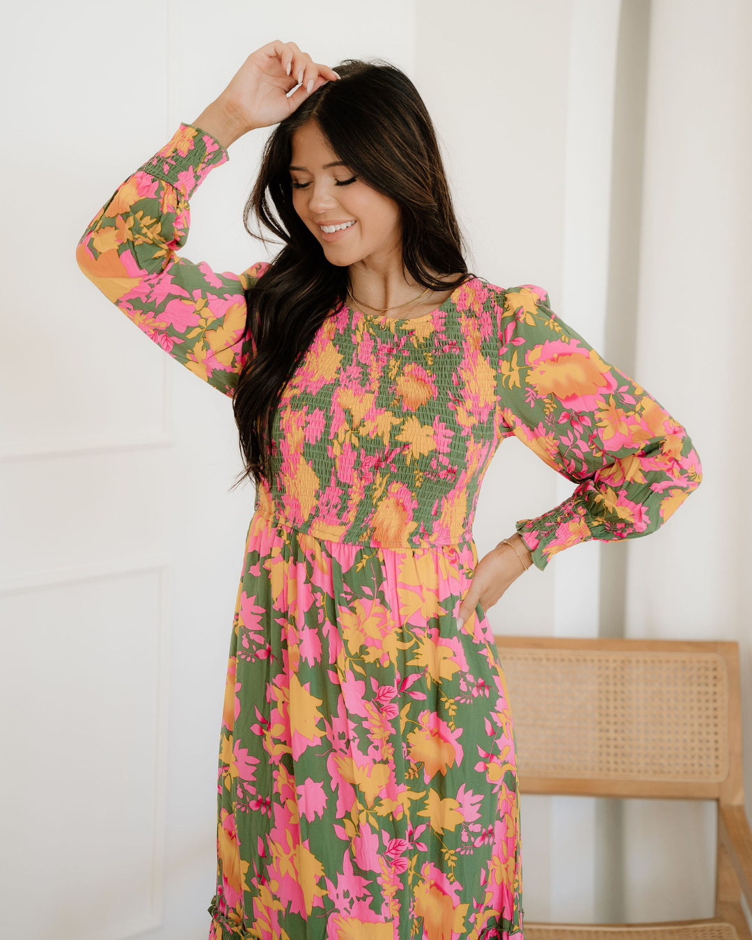Tinsley Floral Smocked Tiered Maxi Dress