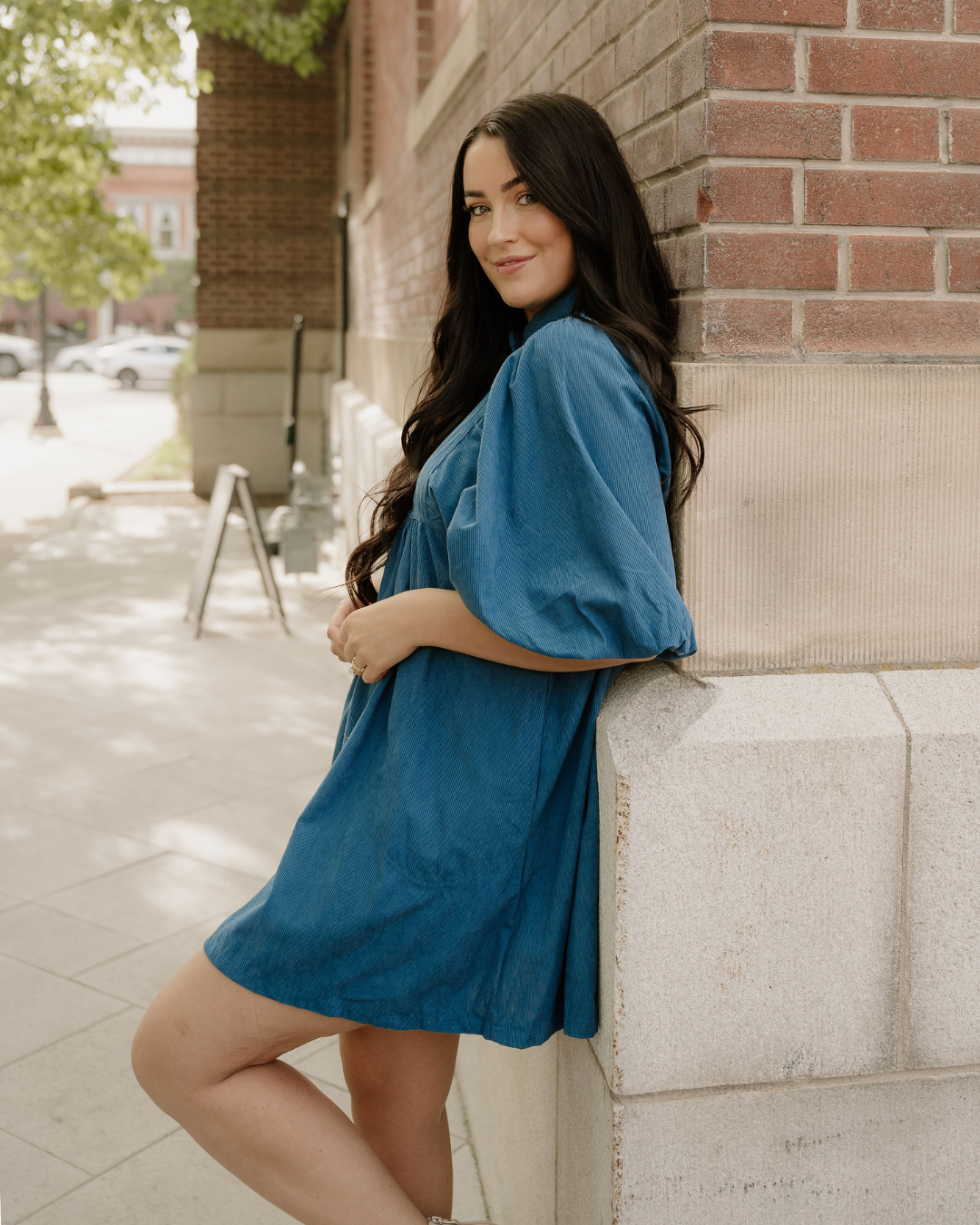 Sutton Corduroy Dress - Teal Indie & Co.