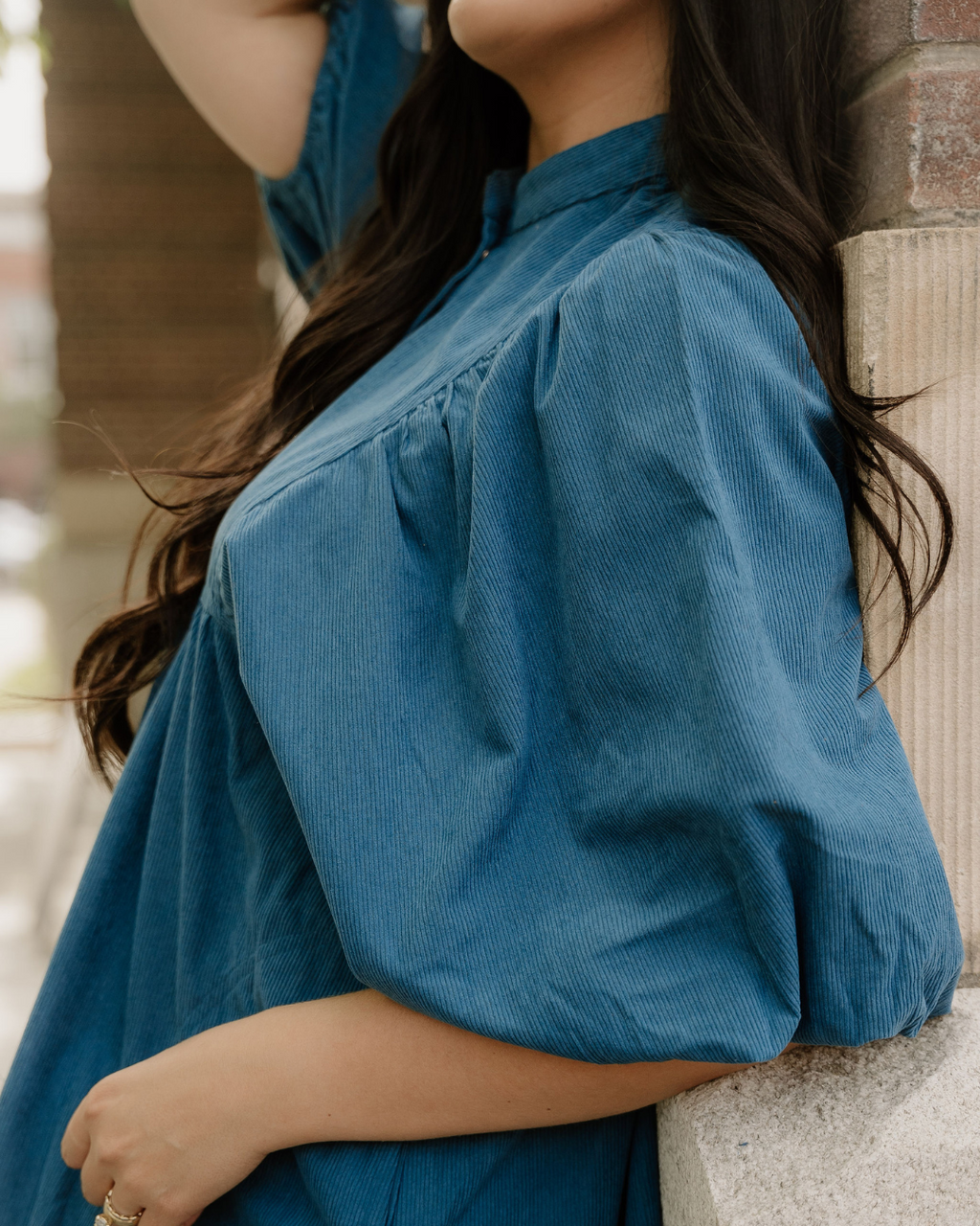Sutton Corduroy Dress - Teal Indie & Co.