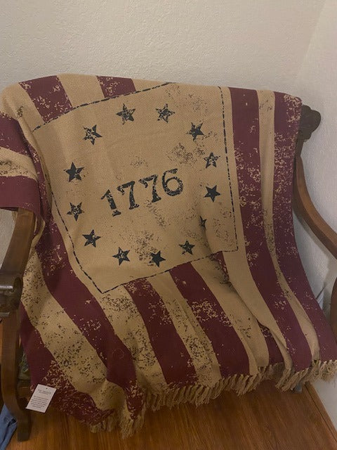 Sanctuary Collection: 1776 Woven Americana Throw VHC Brands