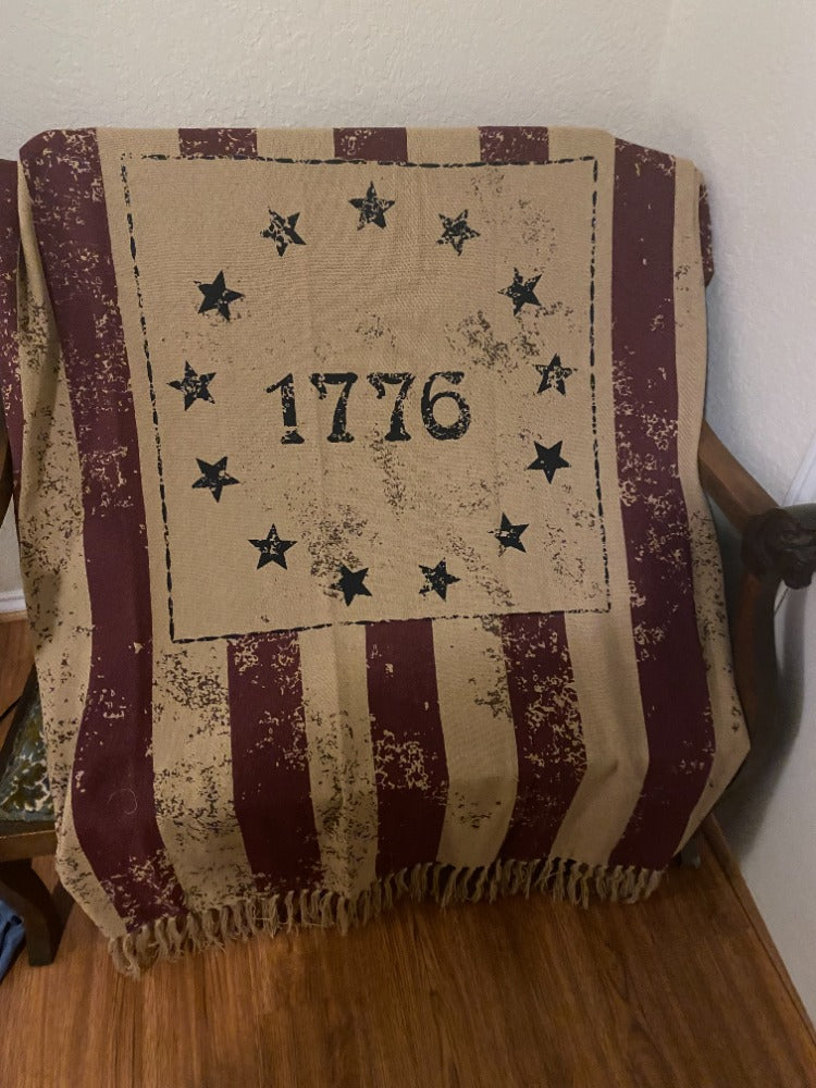Sanctuary Collection: 1776 Woven Americana Throw VHC Brands