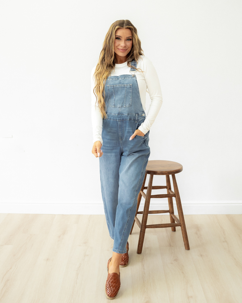 Retro Grunge Straight-Leg Denim Overalls – Dusk Blue Indie & Co.