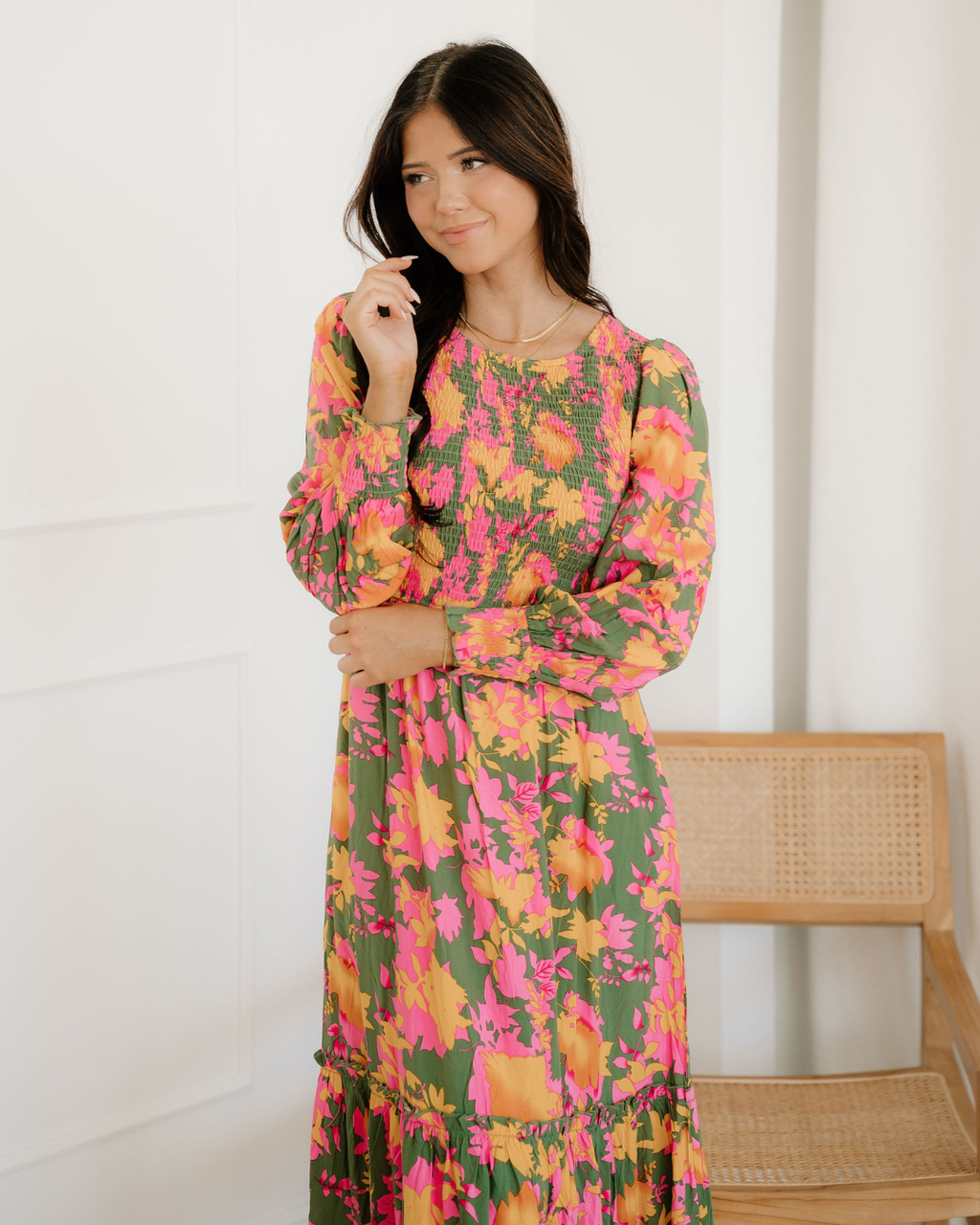 Tinsley Floral Smocked Tiered Maxi Dress