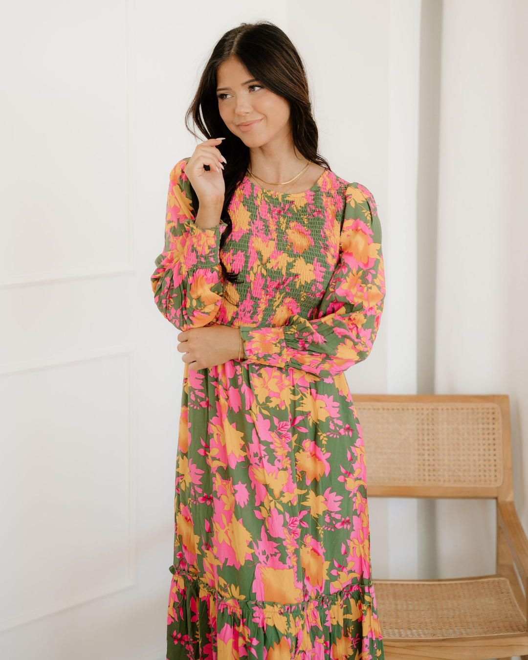 Tinsley Floral Smocked Tiered Maxi Dress