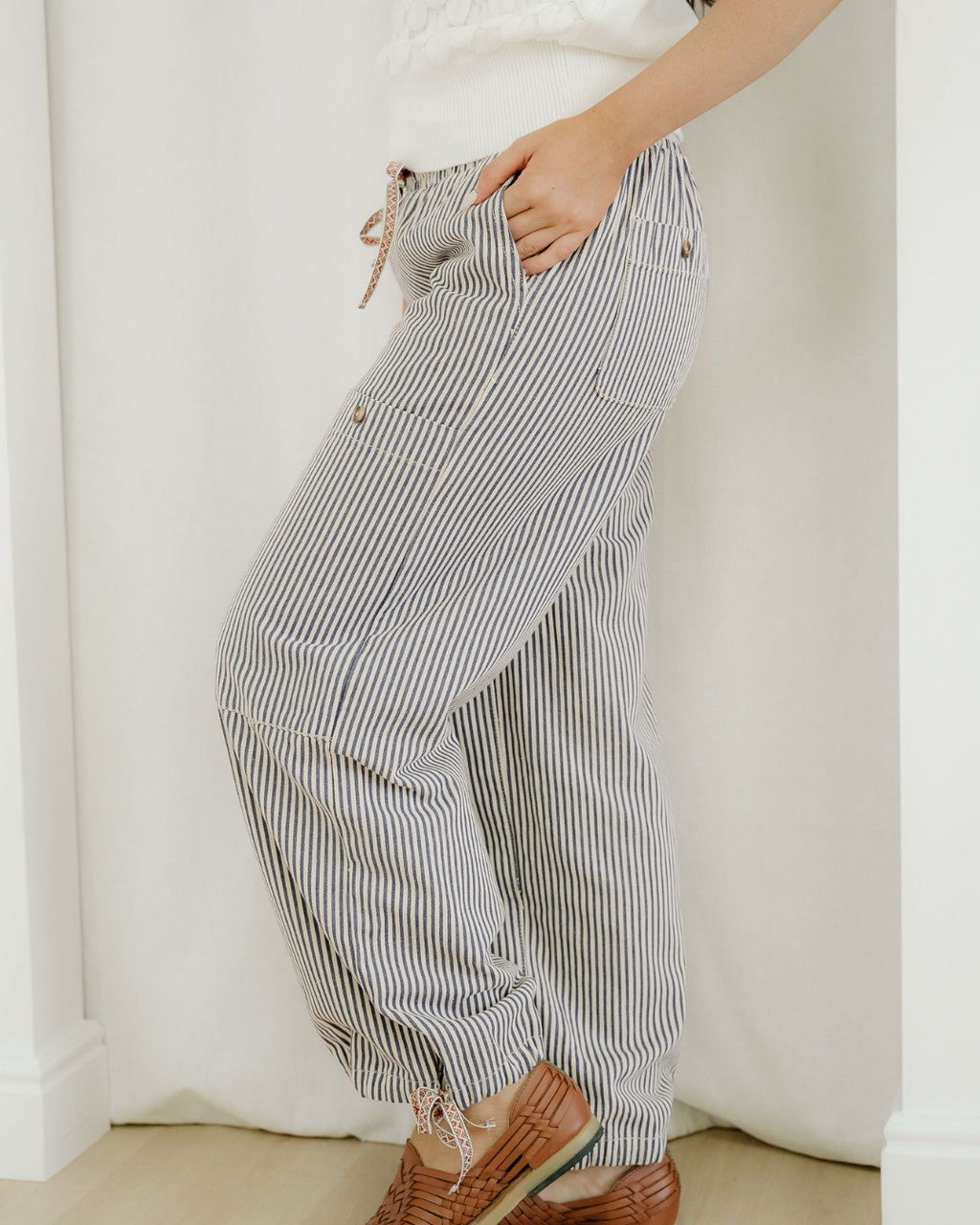 Collins Drawstring Elastic Waist Pants Indie & Co.