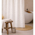 Capri Tufted Chevron Shower Curtain Busa Designs