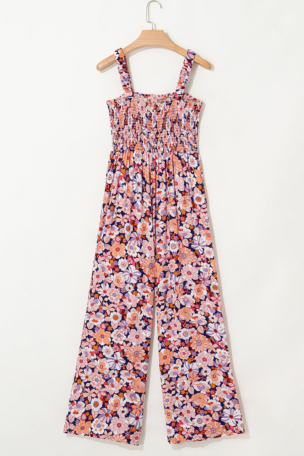 Angelica Square Neck Floral High-Waist Jumpsuit
