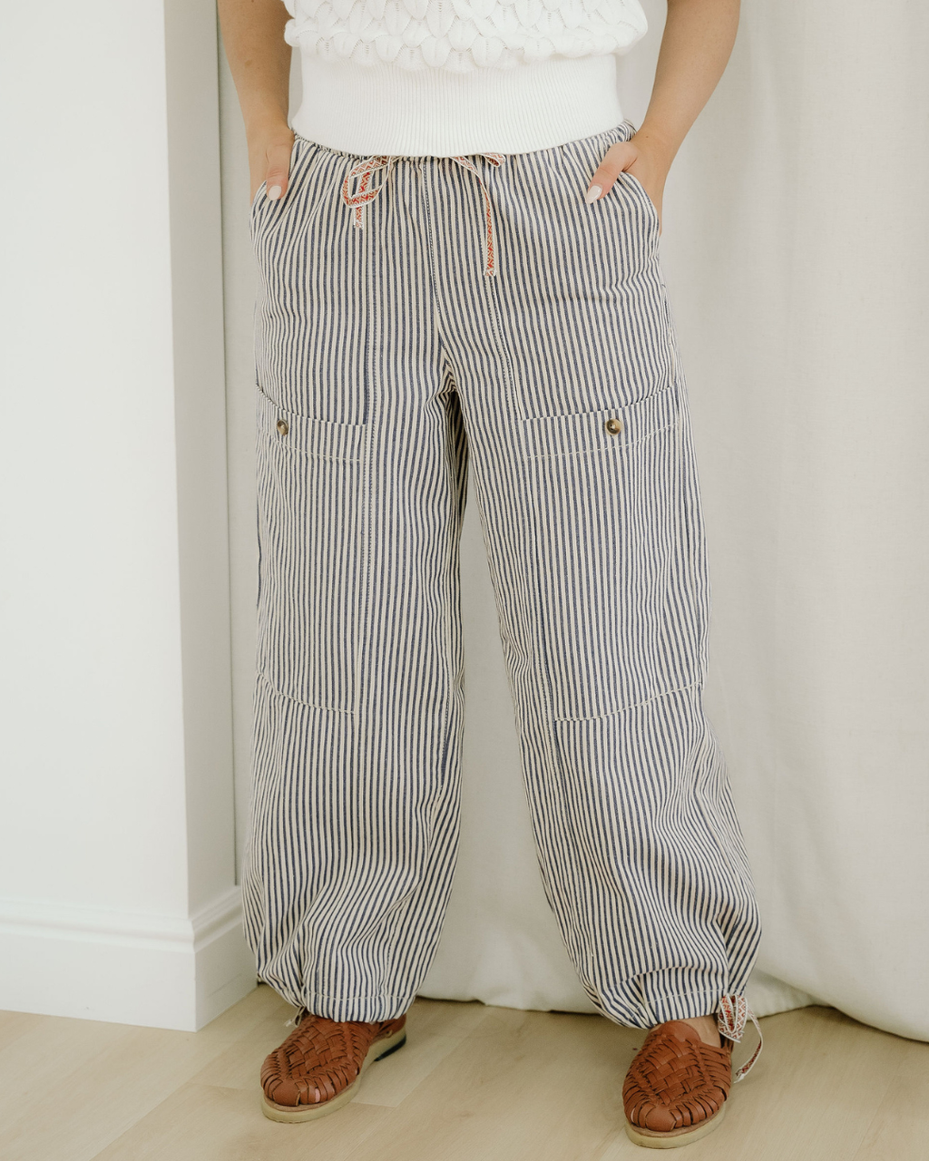 Collins Drawstring Elastic Waist Pants Indie & Co.