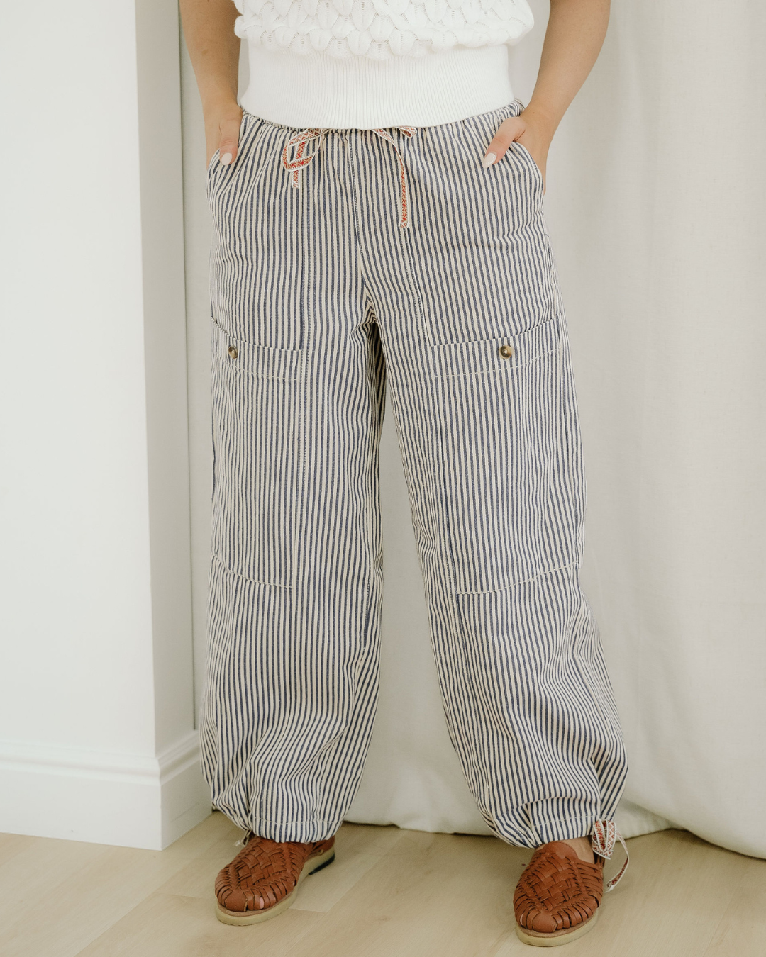 Collins Drawstring Elastic Waist Pants Indie & Co.