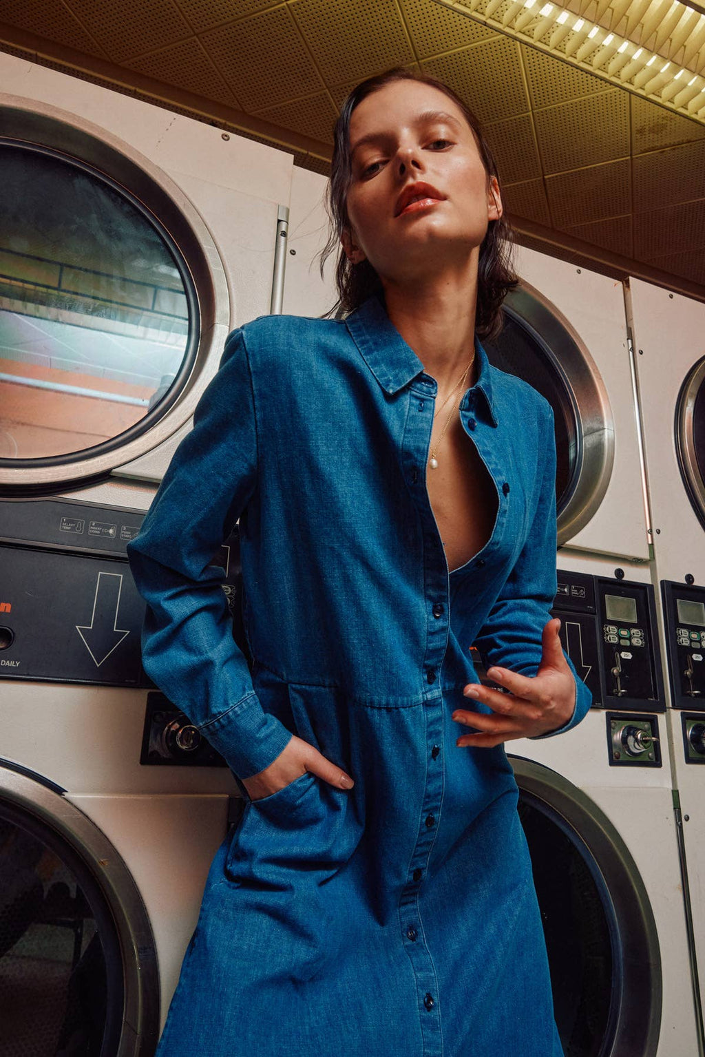 The Sunday Stroll Denim Shirt Dress Fitkitty Culture Athleisure Wear, Yoga Wear & Women's Clothing
