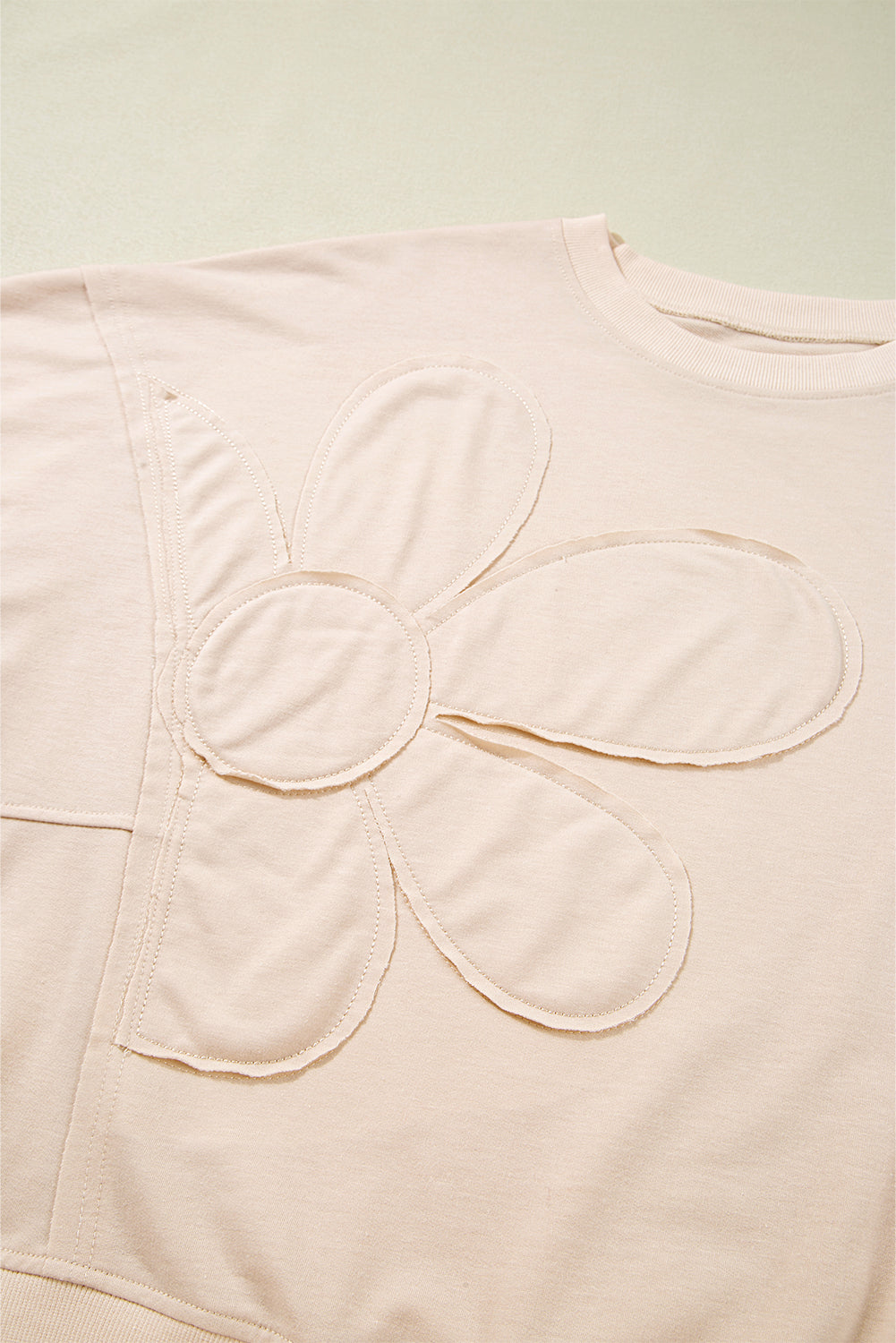 Luna Drop Shoulder Floral Top - Beige