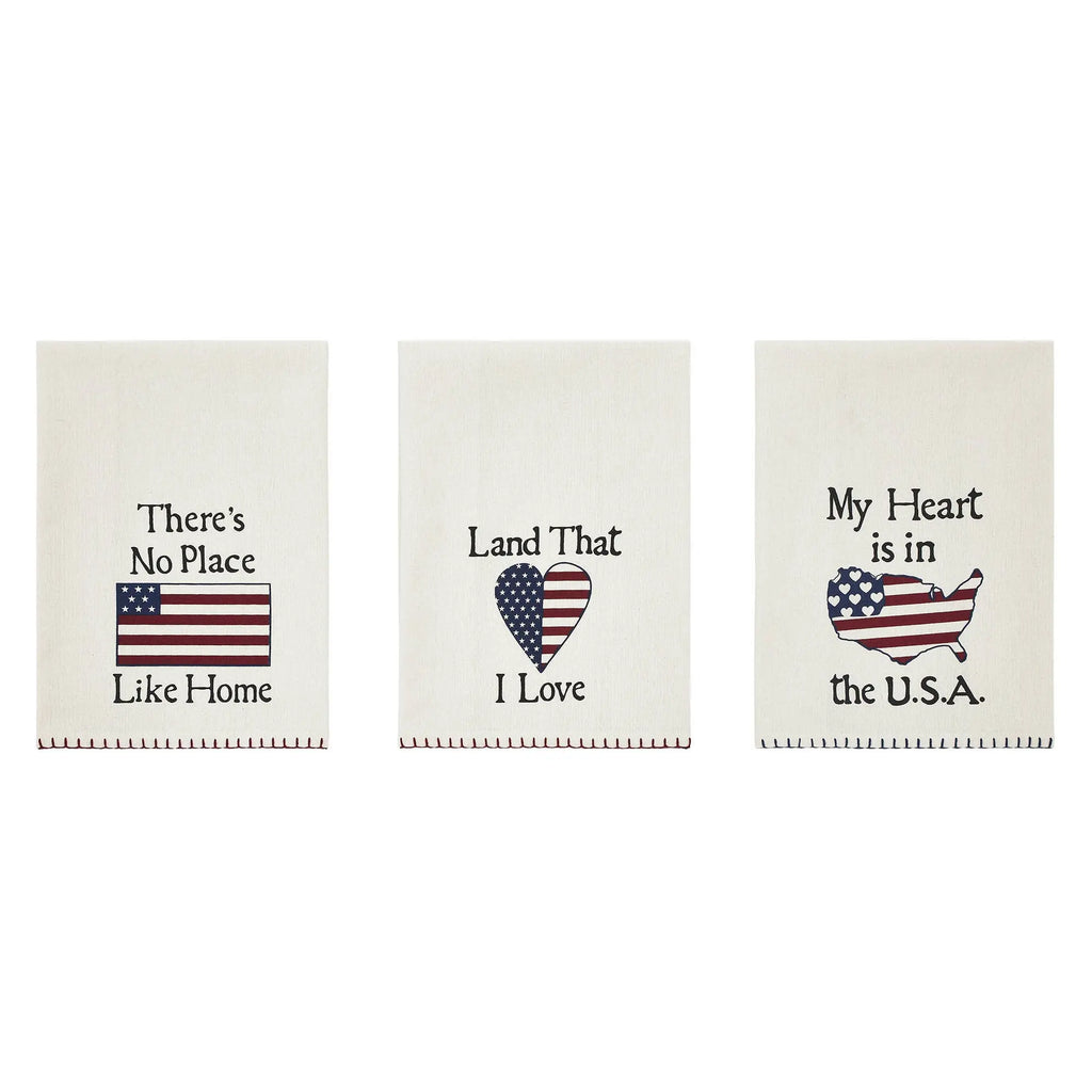 The Land That I Love Tea Towel Set of 3 16x28 VHC Brands