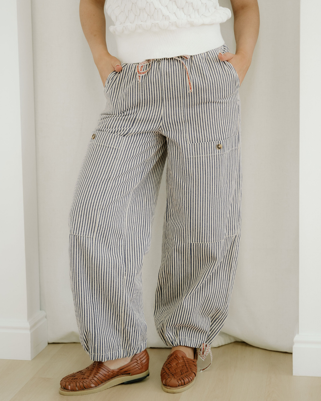 Collins Drawstring Elastic Waist Pants Indie & Co.