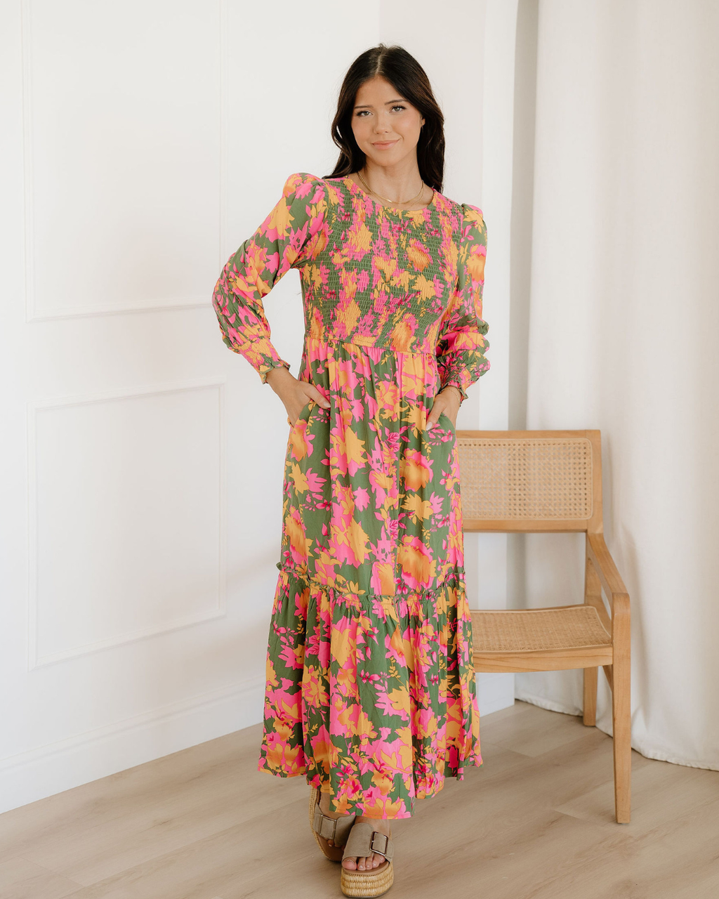 Tinsley Floral Smocked Tiered Maxi Dress