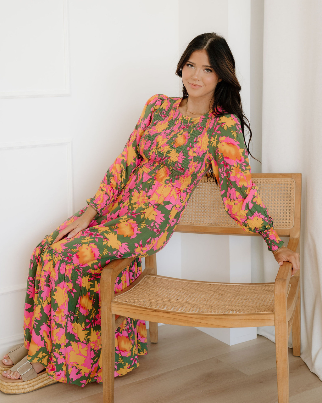 Tinsley Floral Smocked Tiered Maxi Dress