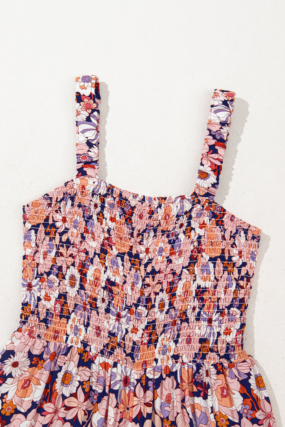 Angelica Square Neck Floral High-Waist Jumpsuit