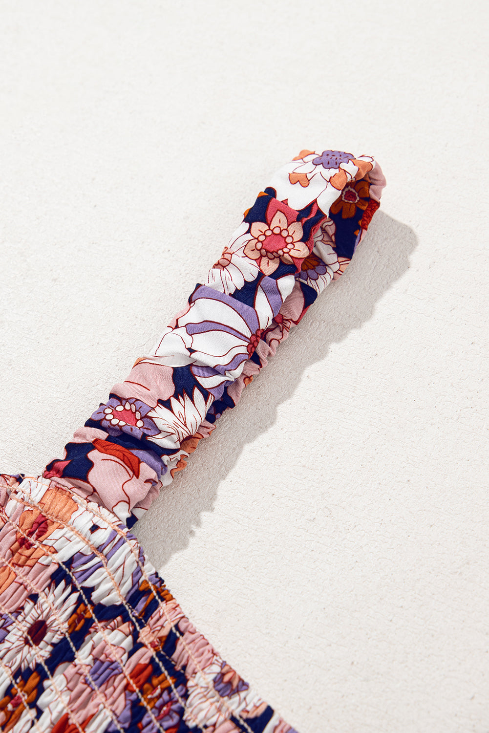 Angelica Square Neck Floral High-Waist Jumpsuit
