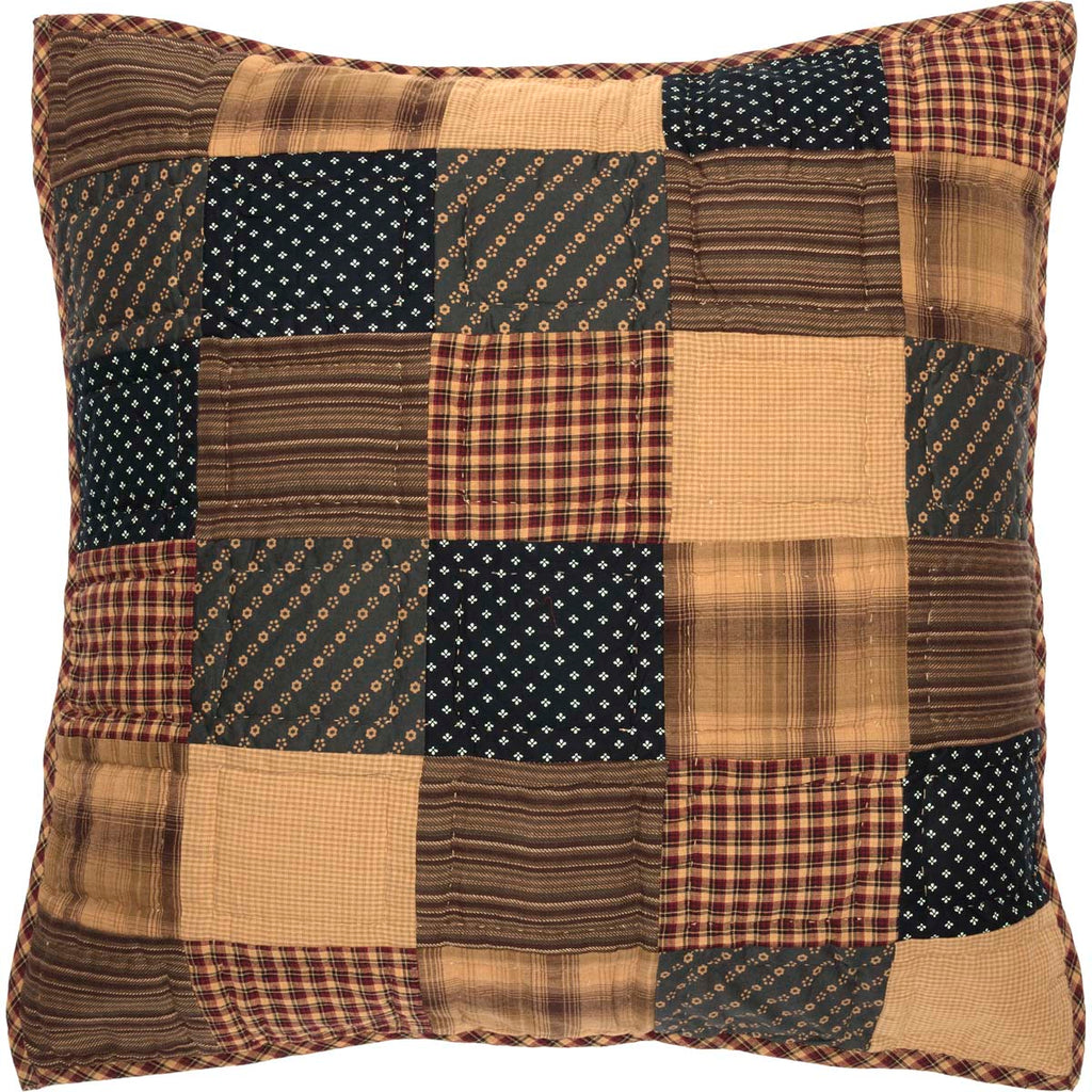 Patriotic Patch Quilted Euro Sham | Americana Luxe Collection VHC Brands