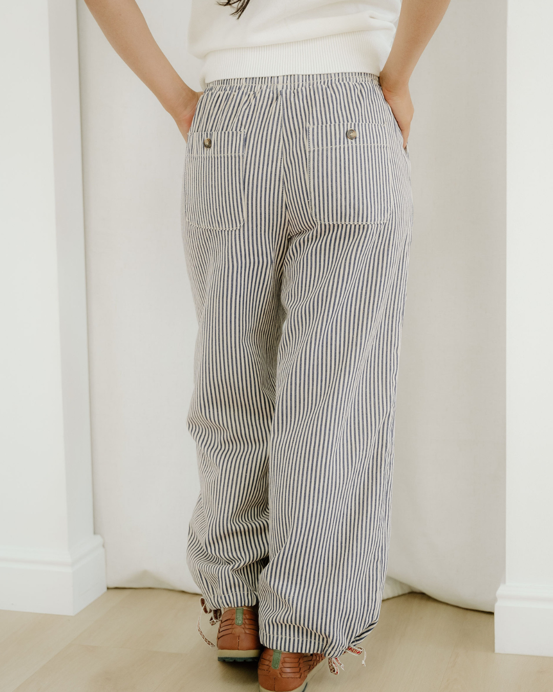 Collins Drawstring Elastic Waist Pants Indie & Co.