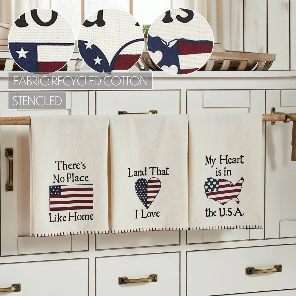 The Land That I Love Tea Towel Set of 3 16x28 VHC Brands