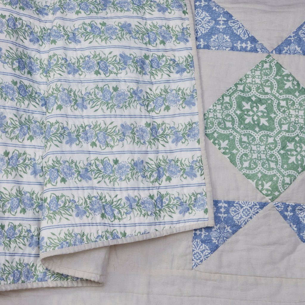 Jolie Blue Patchwork Bedding Set - Coastal Farmhouse Quilt & Shams VHC Brands