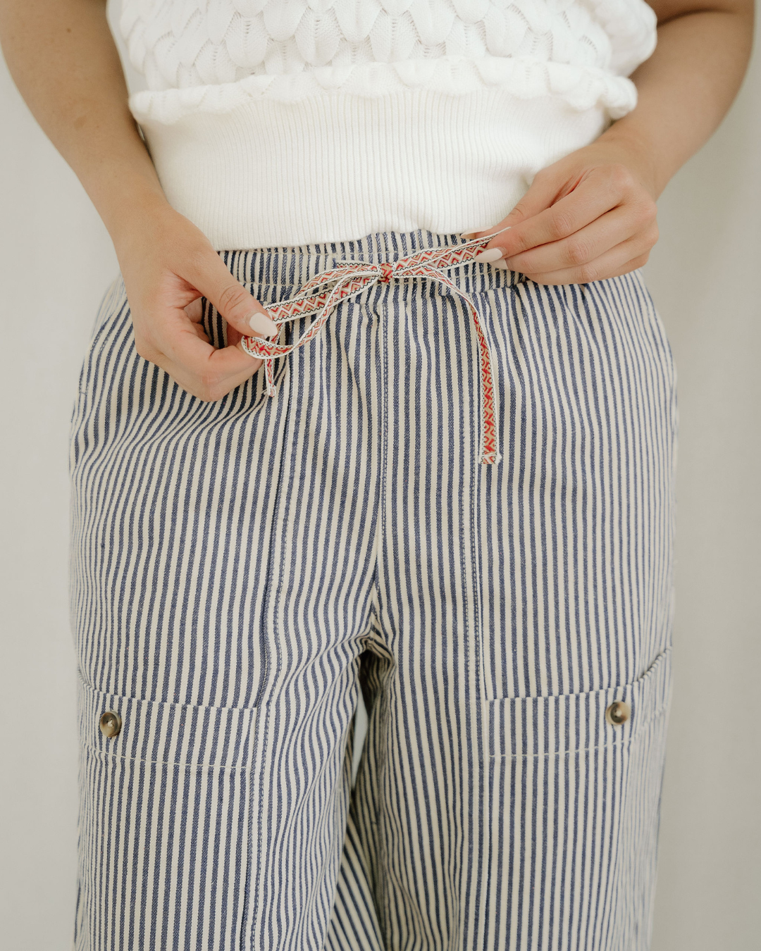 Collins Drawstring Elastic Waist Pants Indie & Co.