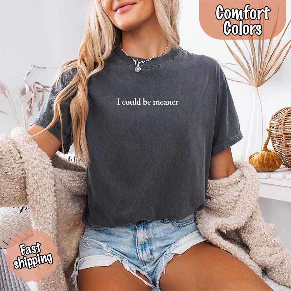 Comfort Colors I Could Be Meaner Shirt Adorb Custom Tees