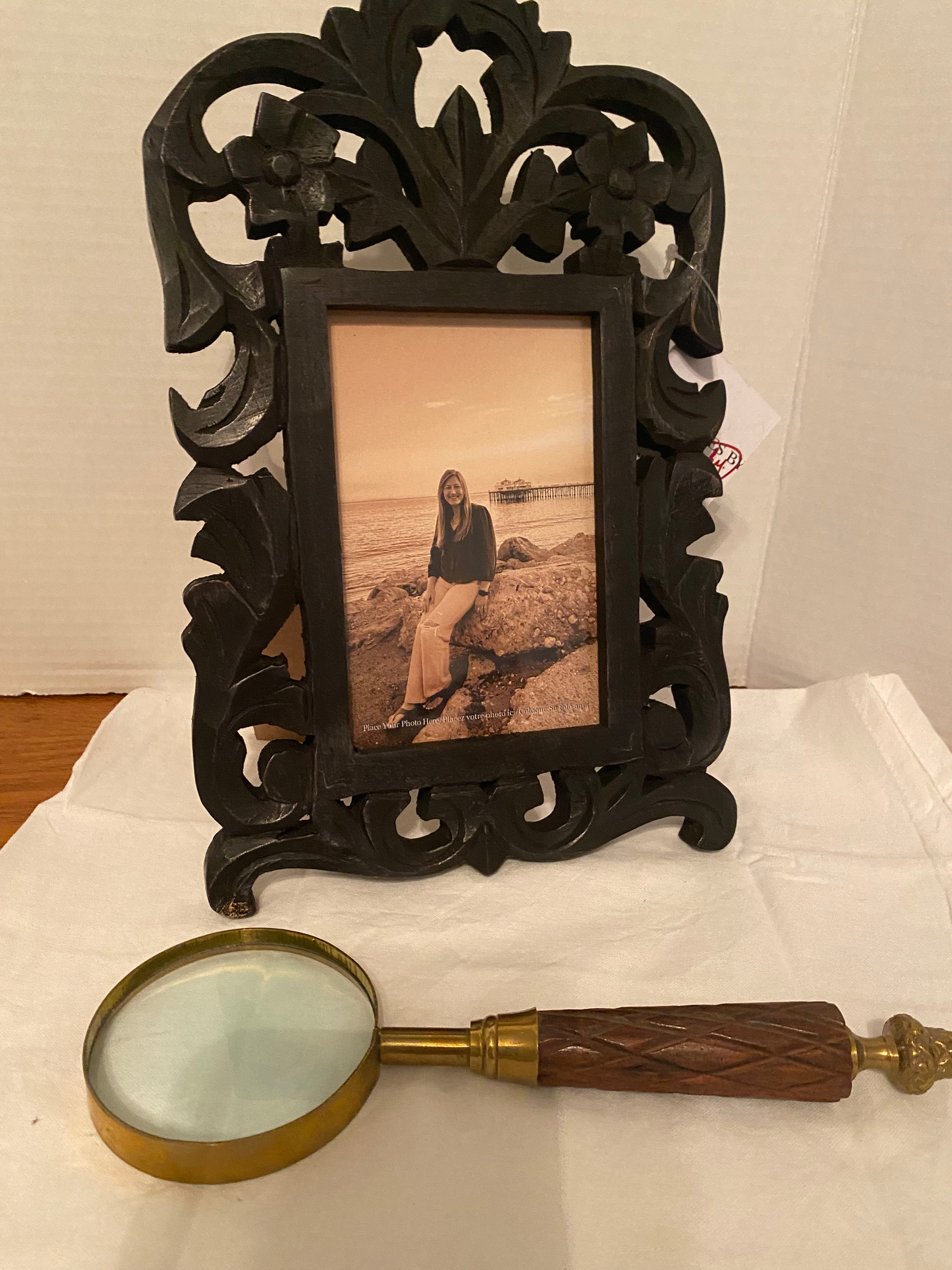 Gothic Black Filigree Ornate Photo Frame Primitives by Kathy