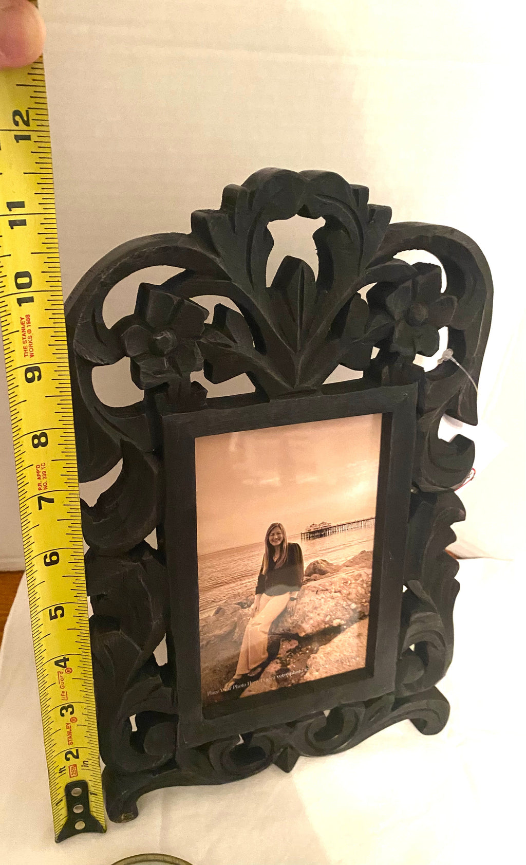 Gothic Black Filigree Ornate Photo Frame Primitives by Kathy