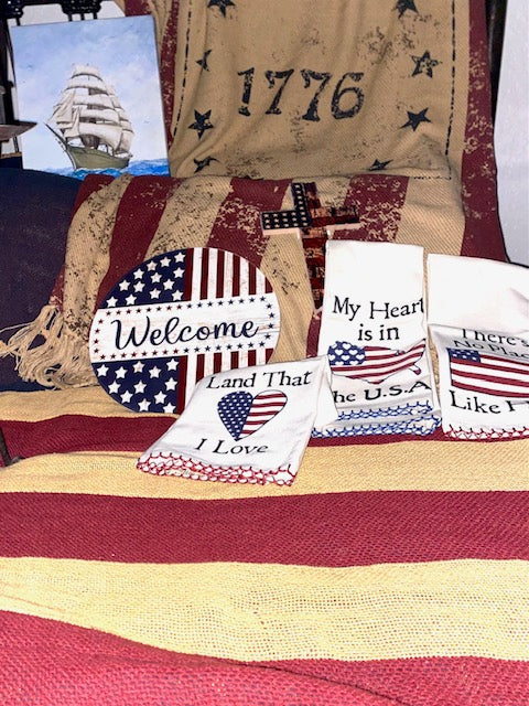 1776 Woven Cotton Blanket 50x60 AllyBay