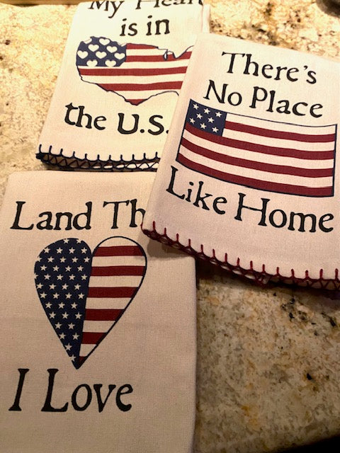 Patriotic Hand Towels — Set of 3 (16x28) AllyBay