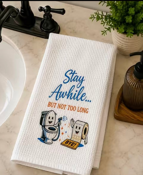 Absorbent Microfiber Bath Hand Towel – Funny Guest Towel (16x28 in)