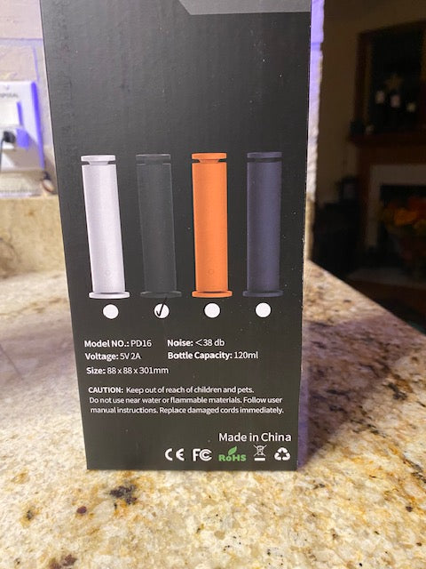 120mL Cold-Air Scent Diffuser with Ambient Light – Black