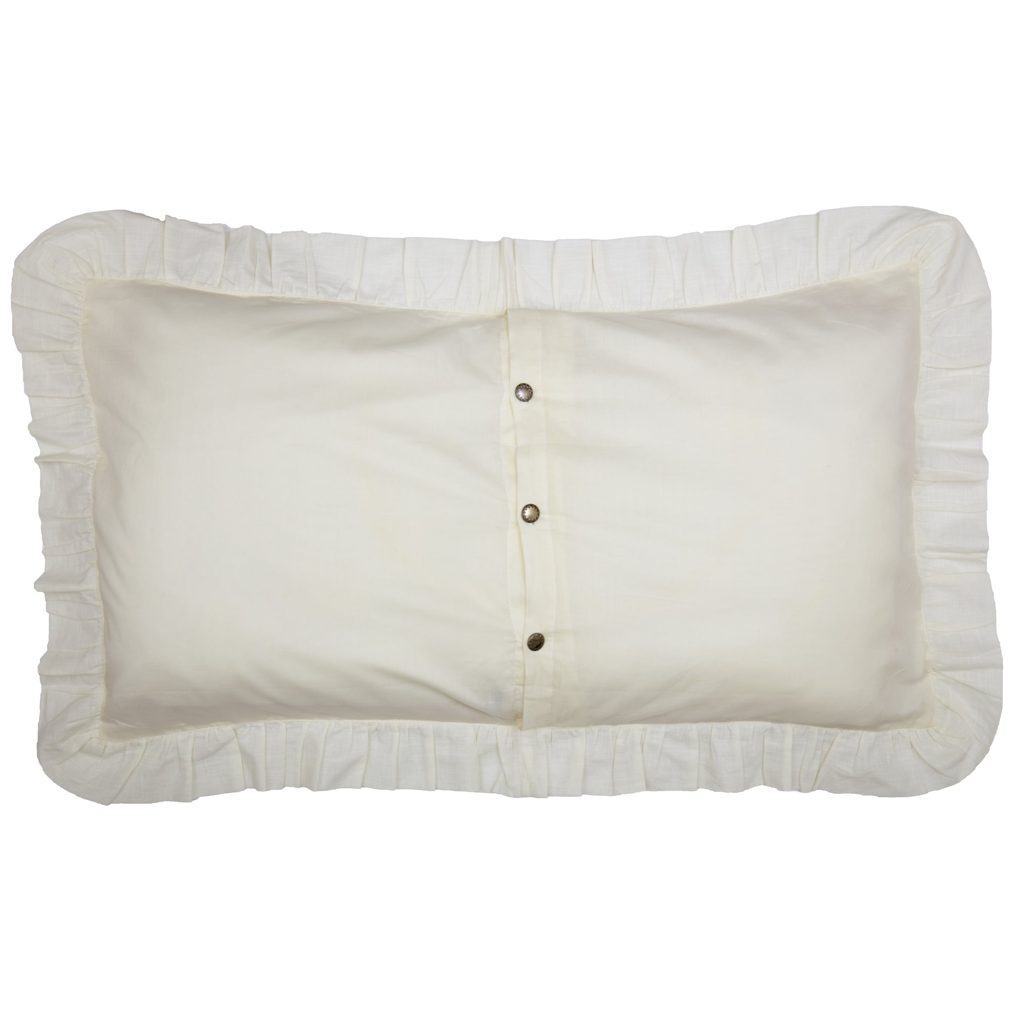 Kathryn Cream White Ruffled Euro Sham - 26" x 26" VHC Brands