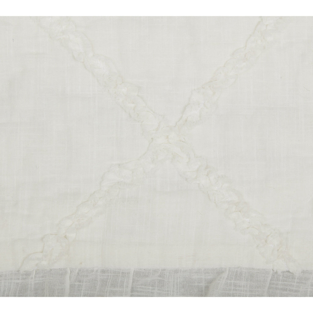Kathryn Cream White Ruffled Cotton Quilt - King (110" x 97") VHC Brands