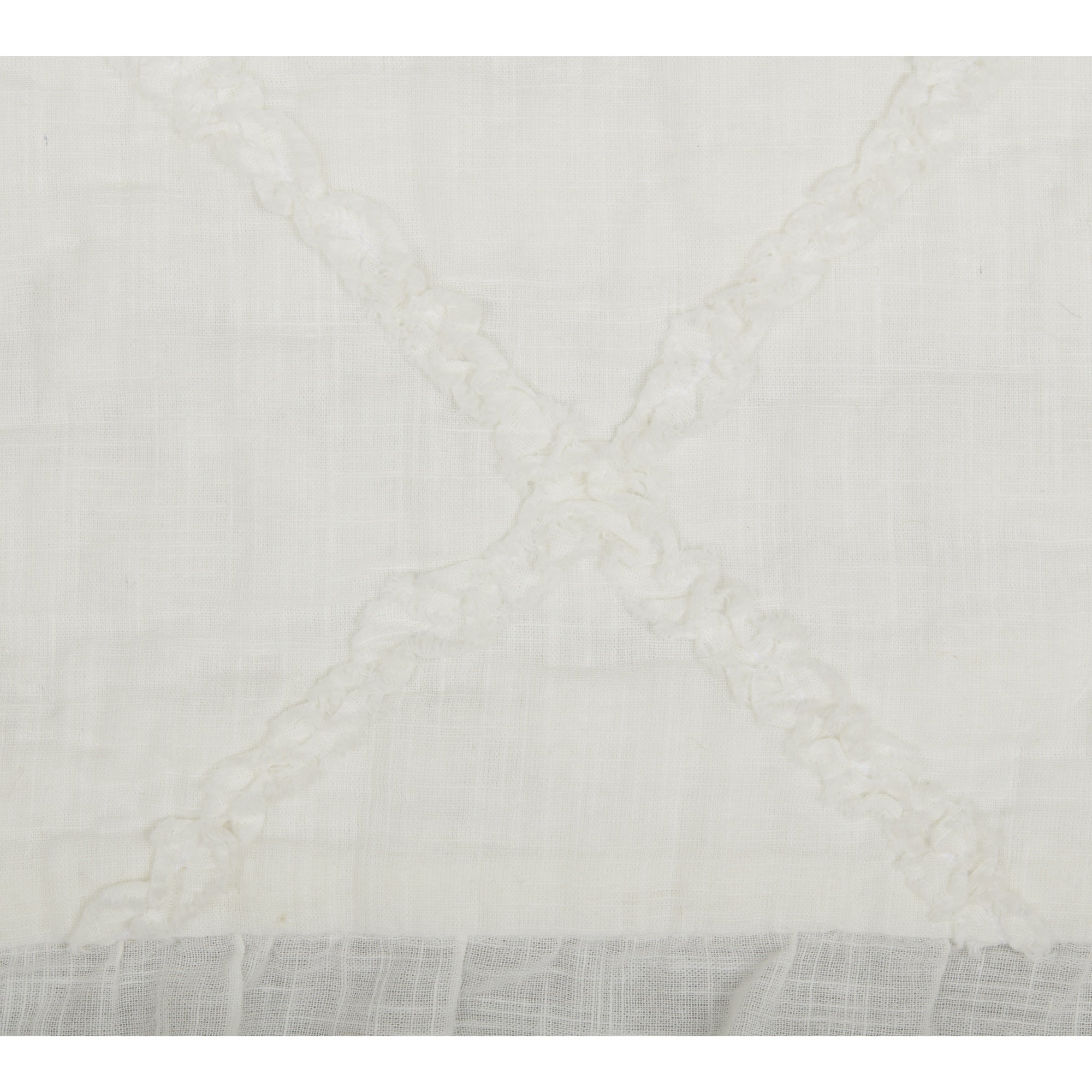 Kathryn Cream White Ruffled Cotton Quilt - King (110" x 97") VHC Brands