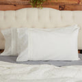 Kathryn King Pillow Case Set in cream white with tiered ruffles.