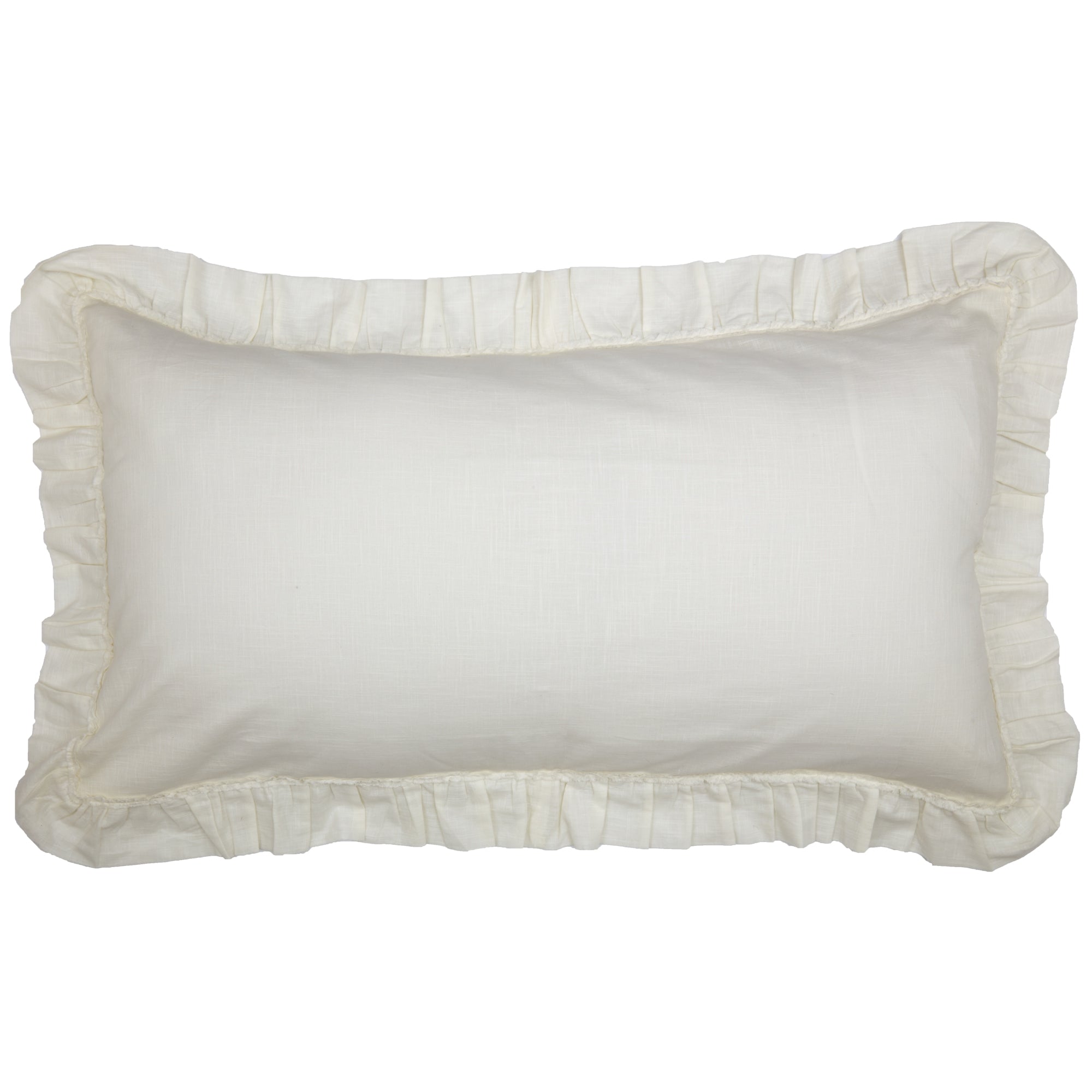 Kathryn Cream White Ruffled Euro Sham - 26" x 26" VHC Brands