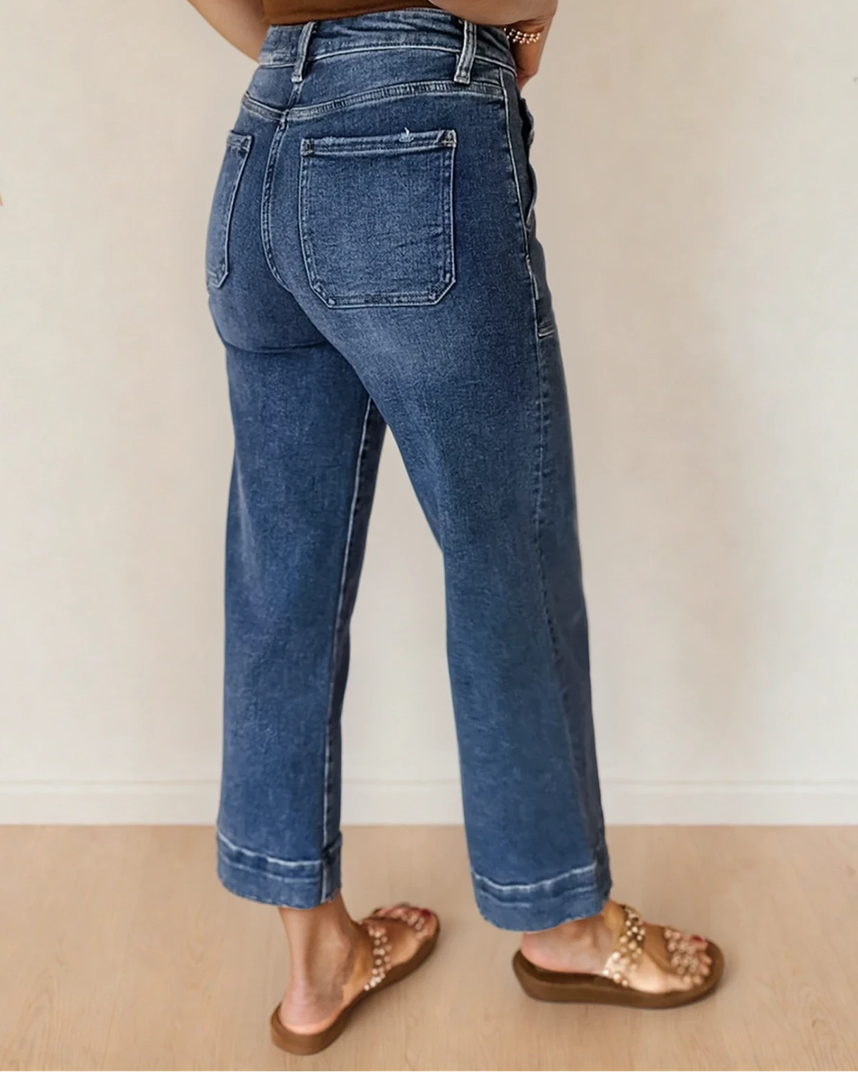 Willow Cropped High Rise Wide Leg Jeans – Ashleigh Blue