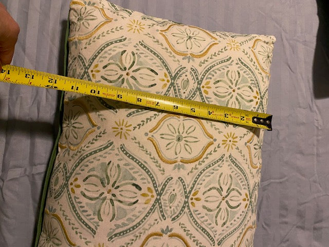 Vintage Damask Patterned Accent Pillow - Elegant Bohemian Throw Cushion Primitives by Kathy