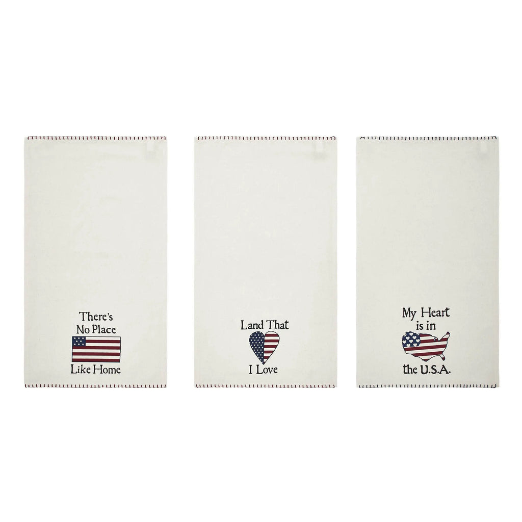 The Land That I Love Tea Towel Set of 3 16x28 VHC Brands