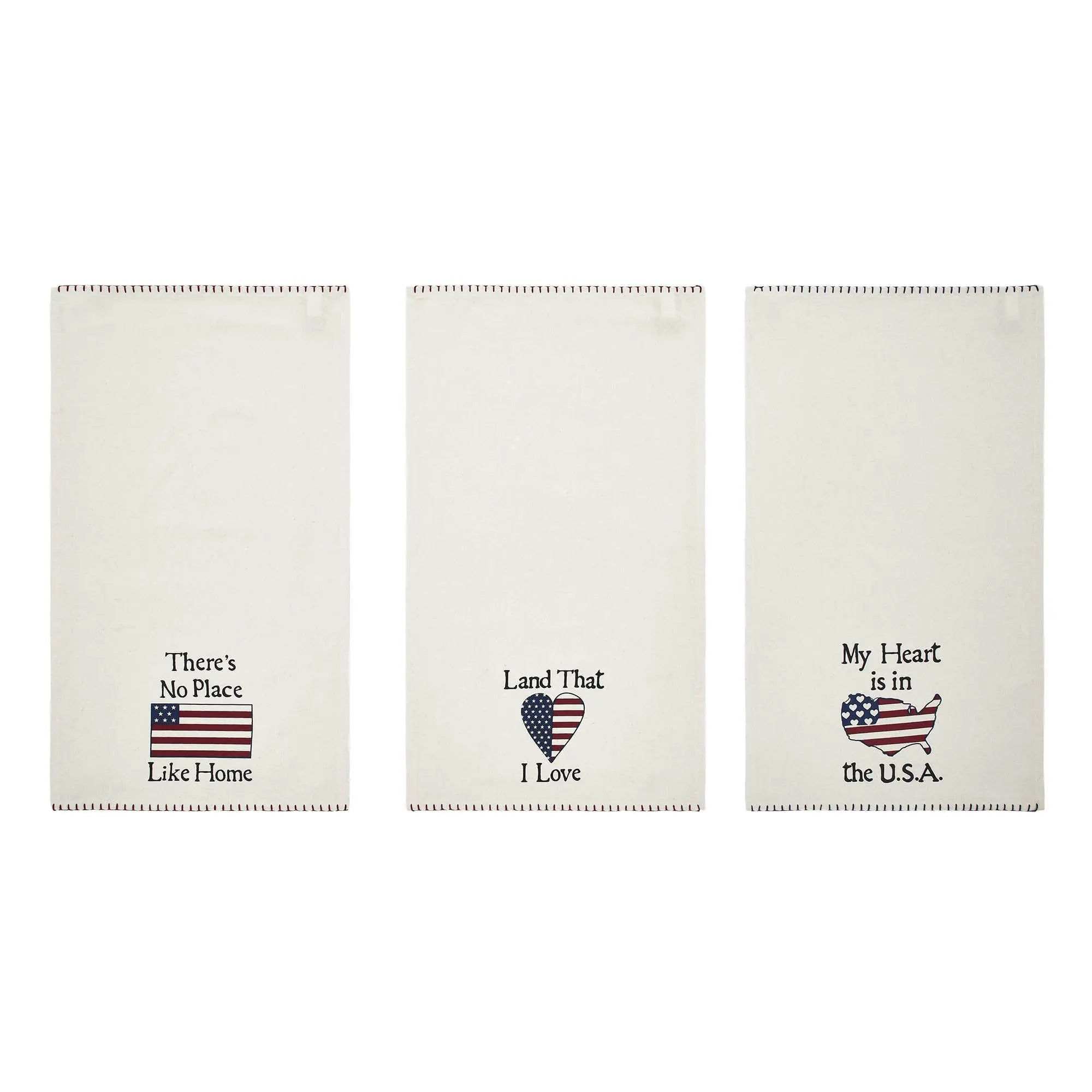 The Land That I Love Tea Towel Set of 3 16x28 VHC Brands