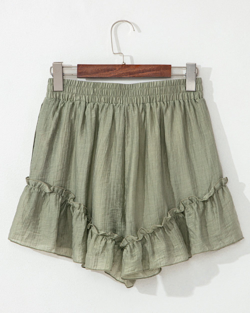 Dahlia Tie Waist Ruffle Hem Shorts Indie & Co.