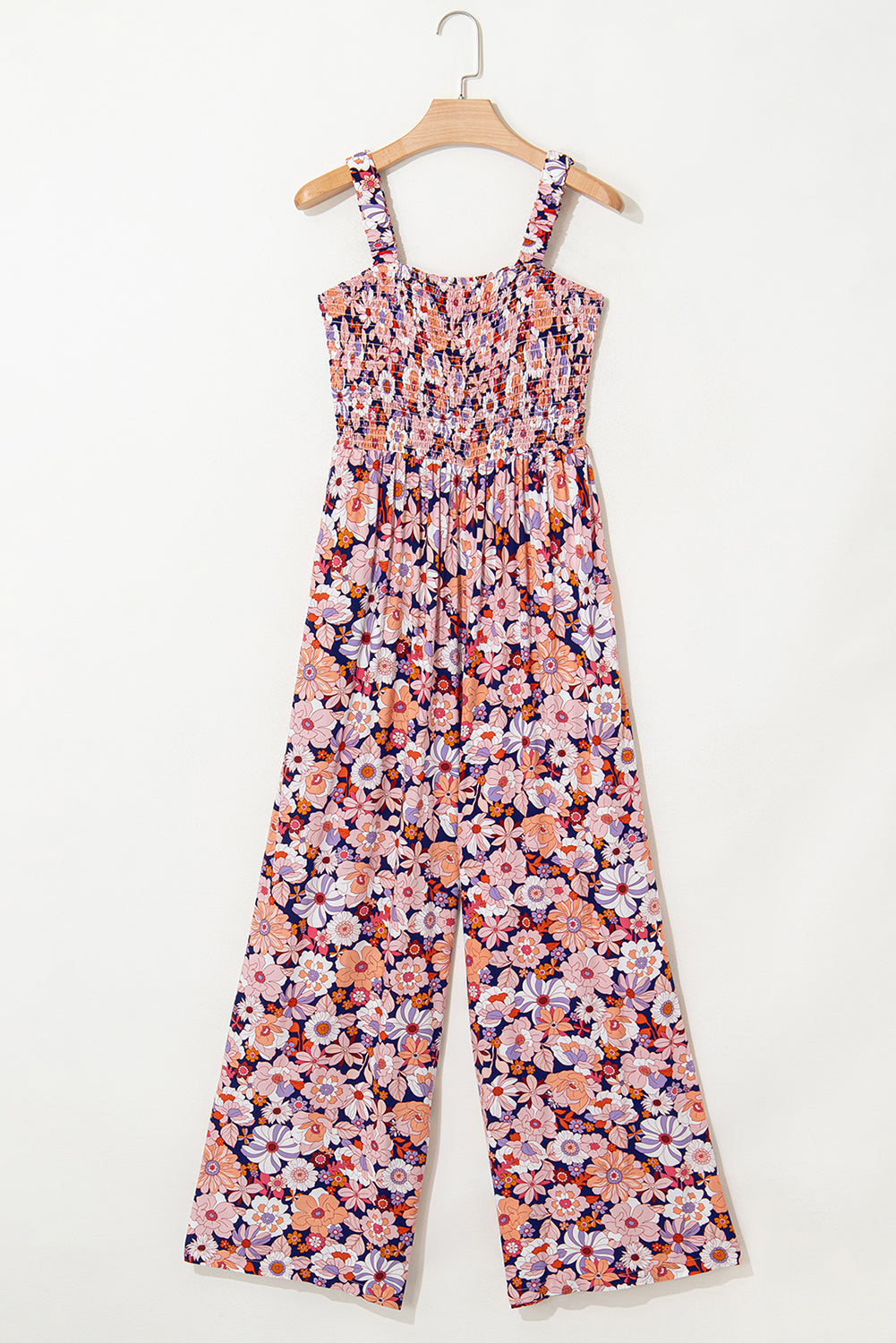 Angelica Square Neck Floral High-Waist Jumpsuit