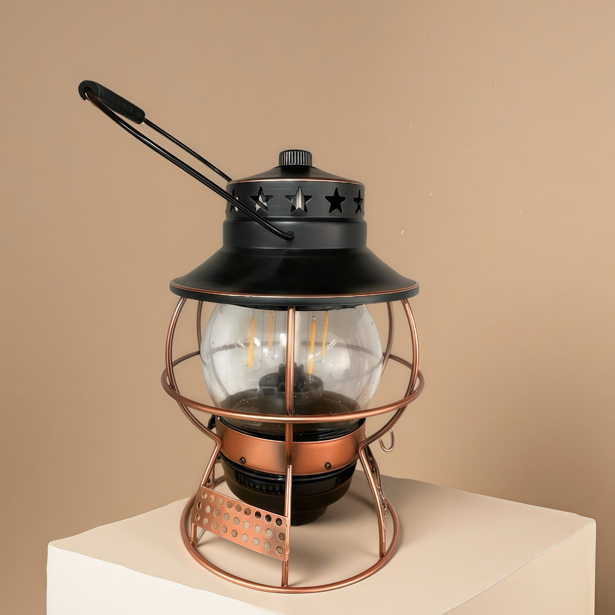 Vintage-Style Waterproof LED Camping Lantern | Cordless Rechargeable USB Table & Outdoor Light