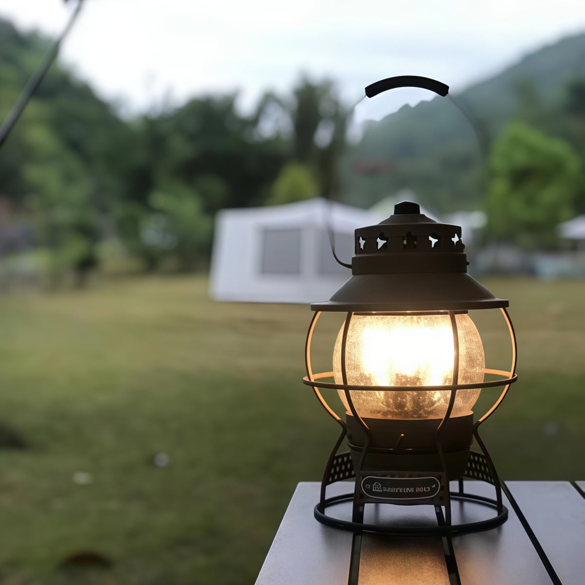 Vintage-Style Waterproof LED Camping Lantern | Cordless Rechargeable USB Table & Outdoor Light