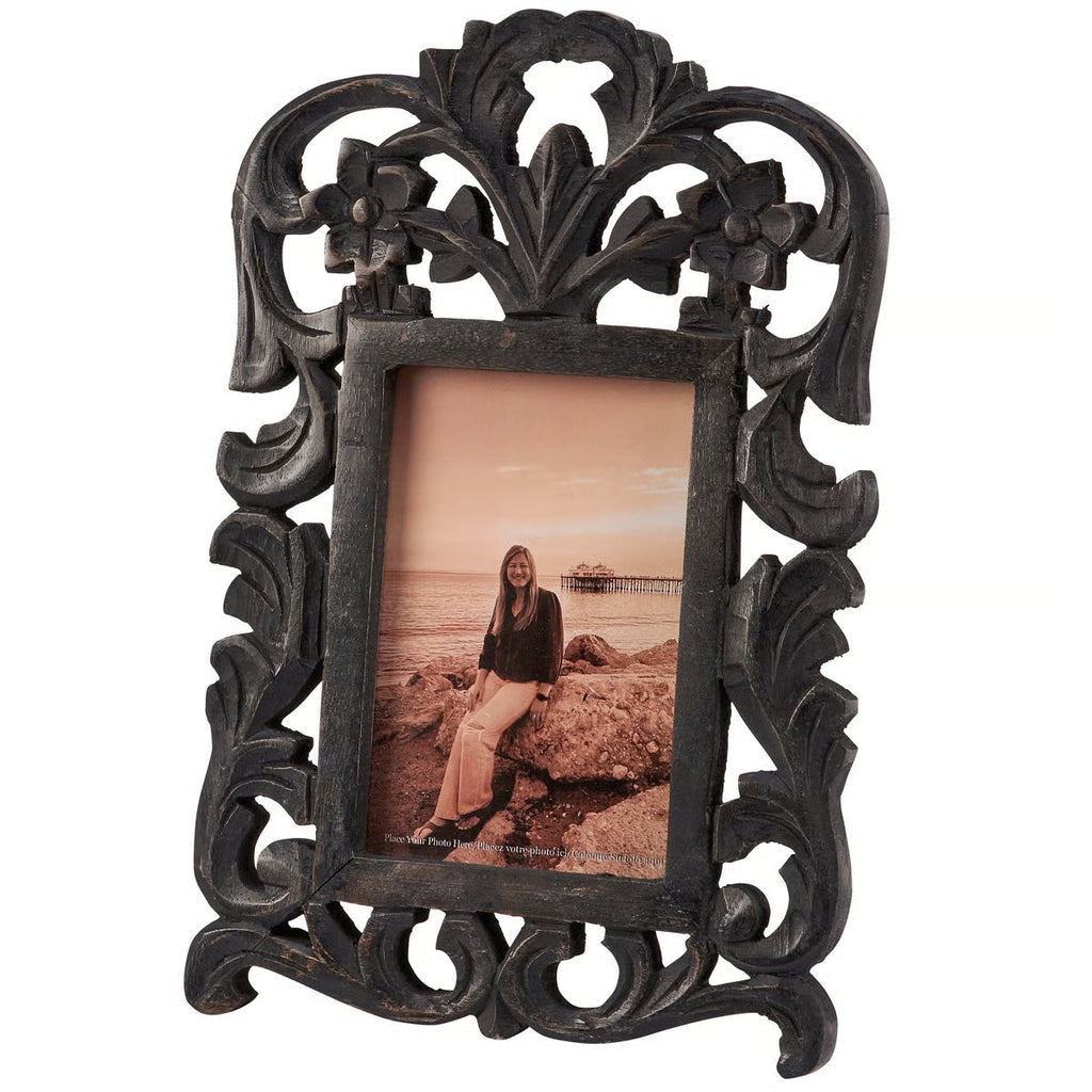 Gothic Black Filigree Ornate Photo Frame Primitives by Kathy