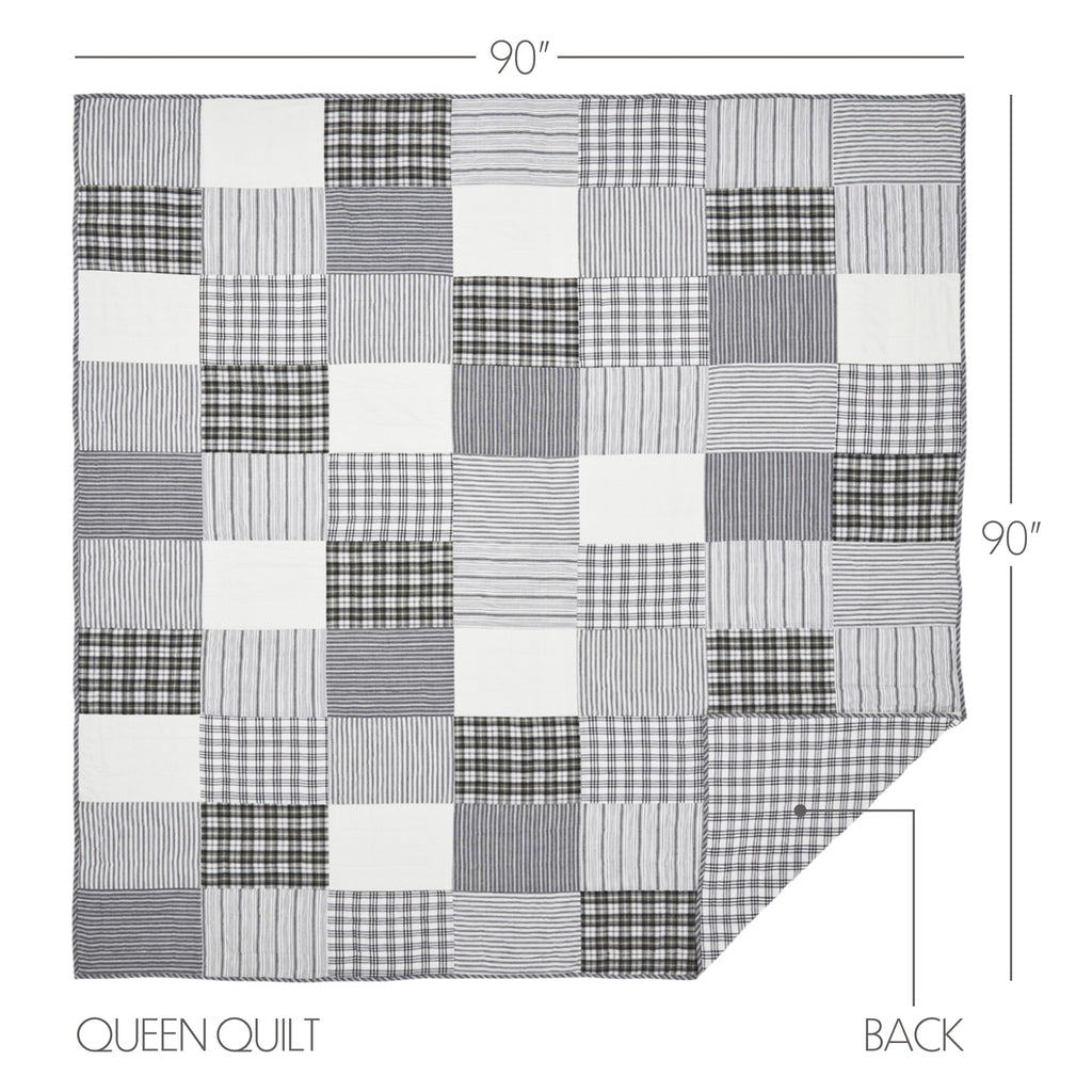 Sawyer Mill Charcoal Farmhouse Queen Bedding Bundle (100% Cotton)
