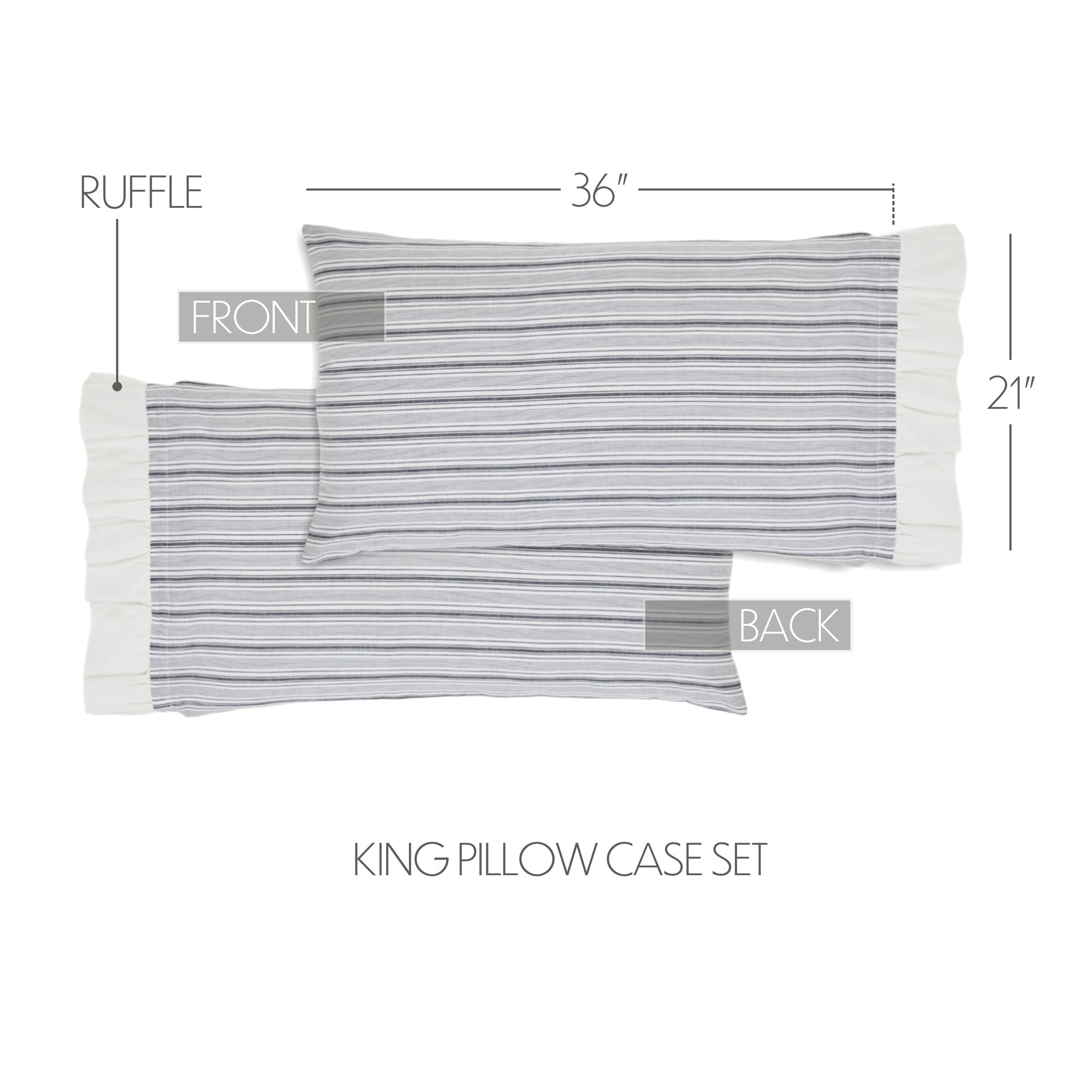 Sawyer Mill Charcoal Patchwork & Stripe Bedding Bundle